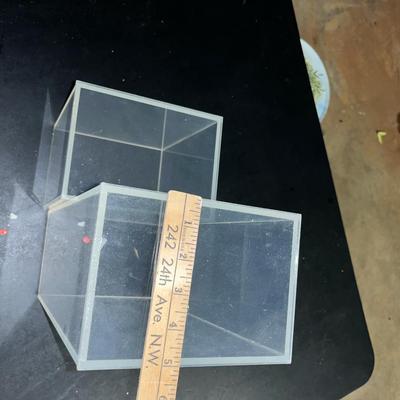 Sale Photo Thumbnail #335: 2 acrylic display shelfs, see pics for measurements