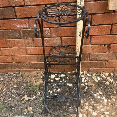 Sale Photo Thumbnail #359: 3 tier wrought iron plant stand
