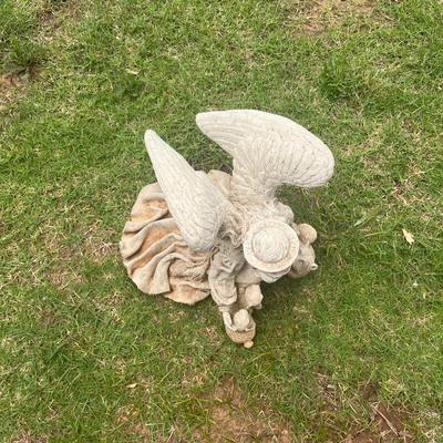 Sale Photo Thumbnail #373: Concrete angel statue, very heavy, no chips or cracks - see pics for more details