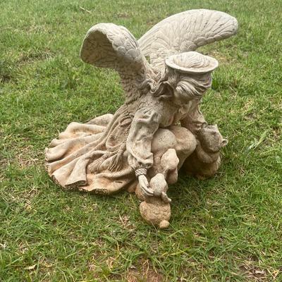 Sale Photo Thumbnail #372: Concrete angel statue, very heavy, no chips or cracks - see pics for more details
