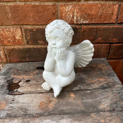 Sale Photo Thumbnail #404: Small cherub garden statue - see pics for details