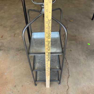 Sale Photo Thumbnail #489: 3 tier small metal shelf - see pics for measurements