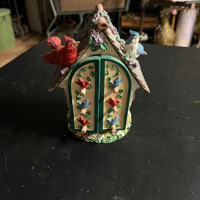 Sale Photo Thumbnail #533: Pretty birdhouse with doors that open to small drawers