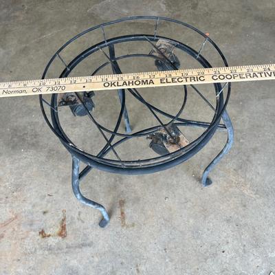 Sale Photo Thumbnail #666: Iron plant stand and metal plant dolly