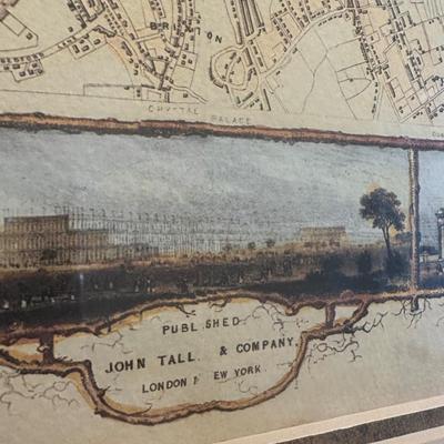 Sale Photo Thumbnail #356: Framed Decorative Map of London