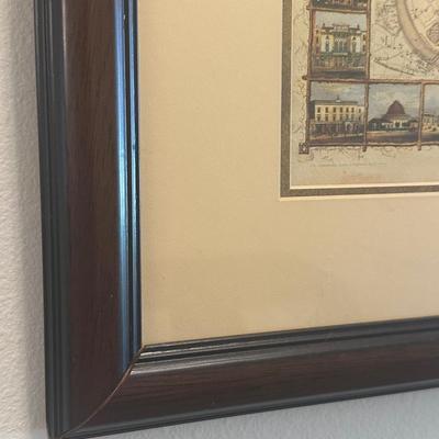 Sale Photo Thumbnail #357: Framed Decorative Map of London