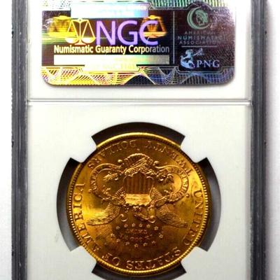1898 S $20 NGC MS62 LIBERTY HEAD GOLD DOUBLE EAGLE GRADED COIN BULLION !
