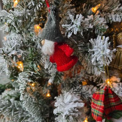 Whimsical Holiday Décor Lot – Snow flocked 4' Tree, Santa & Mrs. Dolls, Stockings & MUCH More!