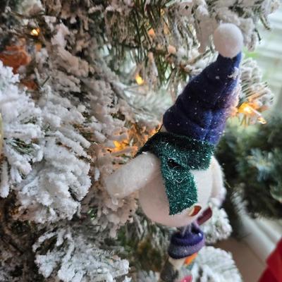 Whimsical Holiday Décor Lot – Snow flocked 4' Tree, Santa & Mrs. Dolls, Stockings & MUCH More!