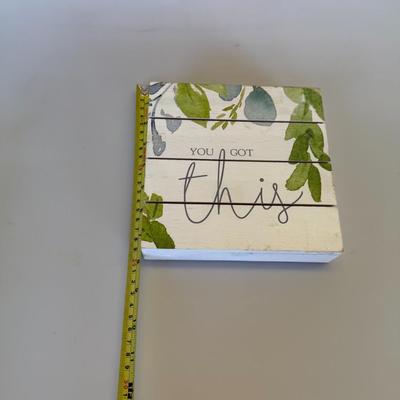Sale Photo Thumbnail #26: Includes "Be You" arrow sign, "You Got This" leafy block, Cute, lightweight, and motivational.