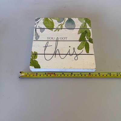 Sale Photo Thumbnail #25: Includes "Be You" arrow sign, "You Got This" leafy block, Cute, lightweight, and motivational.