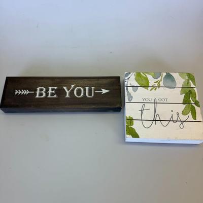 Sale Photo Thumbnail #23: Includes "Be You" arrow sign, "You Got This" leafy block, Cute, lightweight, and motivational.