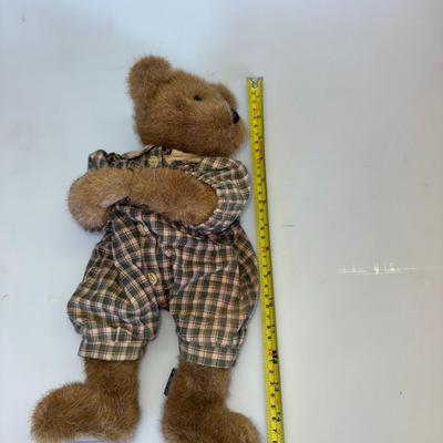 Sale Photo Thumbnail #33: Plush Teddy Bear in Plaid Overalls