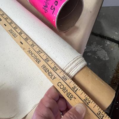 Lot 329 2 rolls framing canvas