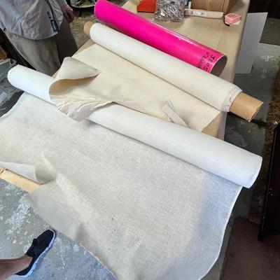 Lot 329 2 rolls framing canvas
