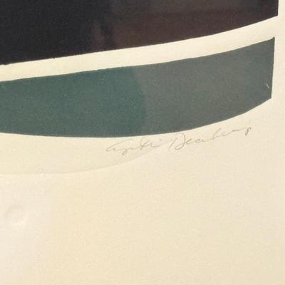 Sale Photo Thumbnail #40: “Surf II” signed and numbered print by Cynthia December. 81/150. Dimensions with frame: 30”w x 39”h x 1”d. In very good/excellent condition with no known defects.
