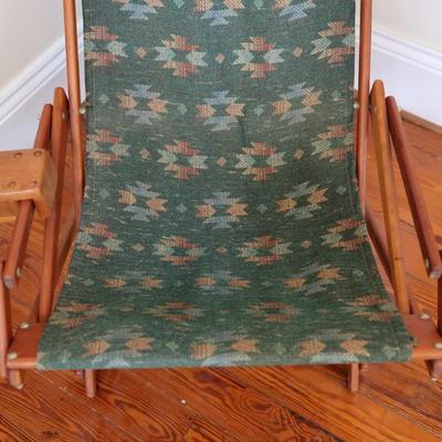 Vintage Folding Wood Rocking Chair
