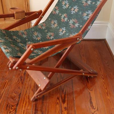 Vintage Folding Wood Rocking Chair