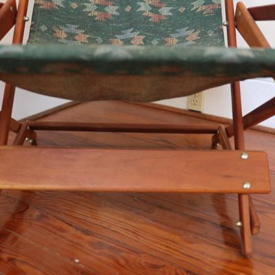 Vintage Folding Wood Rocking Chair