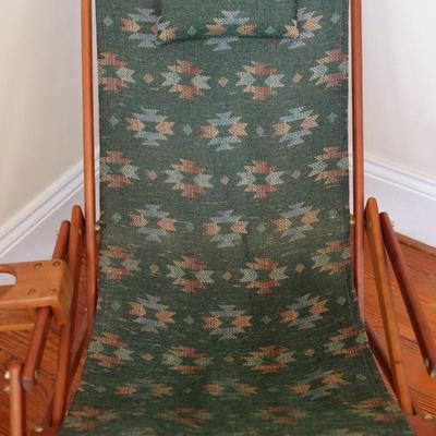 Vintage Folding Wood Rocking Chair