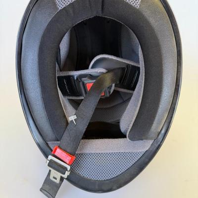 Sale Photo Thumbnail #81: Size not marked. Well-used with visible wear and scuffing, flip visor intact.