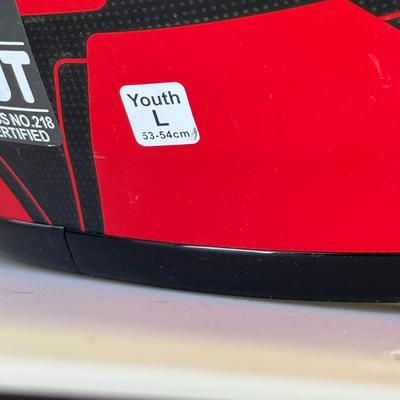 Sale Photo Thumbnail #89: Youth size LG in good condition with working visor.