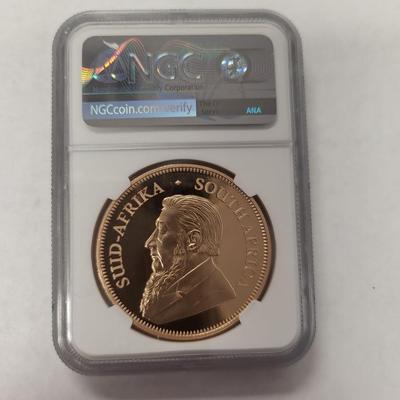 2022 2 OZ Gold KRUGERRAND WITH PRIVY MARK PLATINUM JUBLIEE PF 70 UCAM