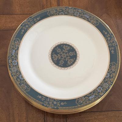 Sale Photo Thumbnail #68: Royal Doulton Carlyle pattern dinner plates. Set of 8. Dimensions: Dinner plates 10.6”w. One has some noticeable wear- see pictures.