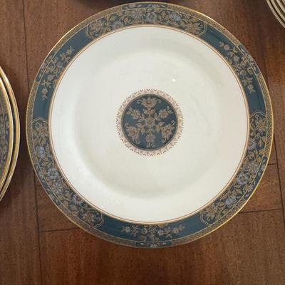 Sale Photo Thumbnail #70: Royal Doulton Carlyle pattern dinner plates. Set of 8. Dimensions: Dinner plates 10.6”w. One has some noticeable wear- see pictures.