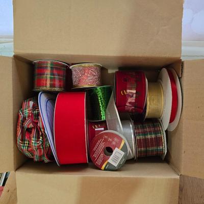 Christmas Craft & Decor Lot – Ribbons, Cards, Ornaments, Signs & More!