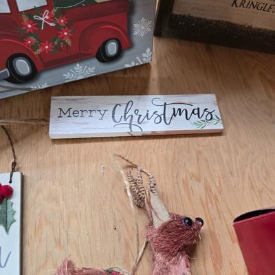 Christmas Craft & Decor Lot – Ribbons, Cards, Ornaments, Signs & More!