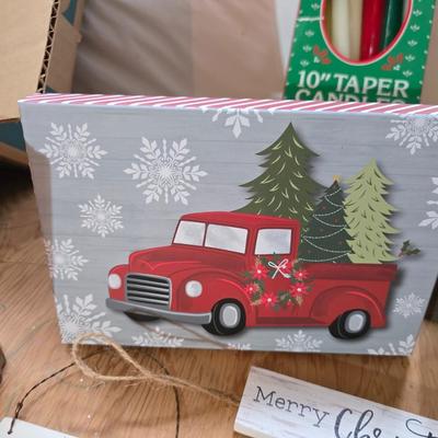 Christmas Craft & Decor Lot – Ribbons, Cards, Ornaments, Signs & More!