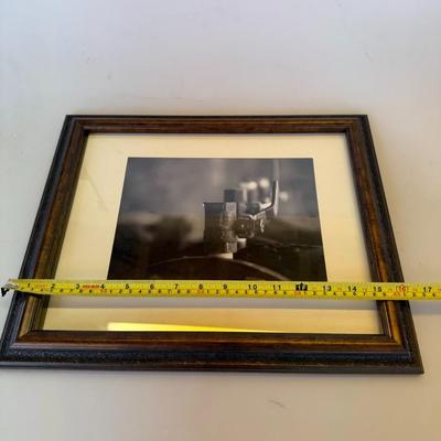 Sale Photo Thumbnail #129: Professionally framed black & white photo with rustic wooden frame and cream matting.