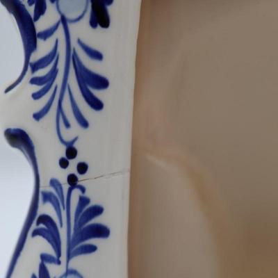 Delft Blue and White Hand Painted Ceramic Pottery Picture Frames