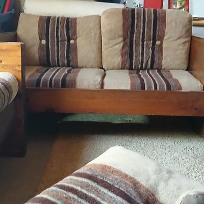 Wood Frame Sofa, Loveseat, Chair & Ottoman Set – Southwestern Upholstery - COMPLETE LIVINGROOM!