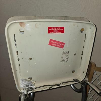 Vintage Cosco Step Stools – Pair of Retro Chrome Kitchen Chairs + Bonus Gate