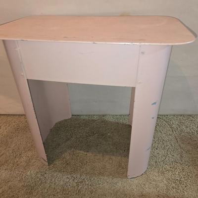 Vintage Child’s Play Desk & Chair – Painted Wood with Primitive Accents