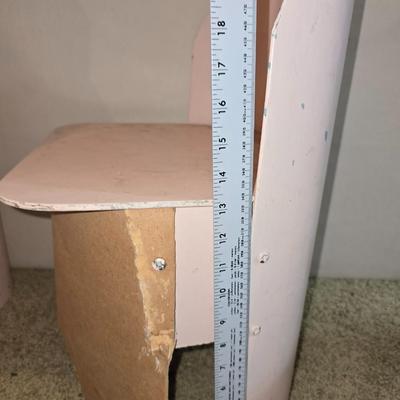 Vintage Child’s Play Desk & Chair – Painted Wood with Primitive Accents