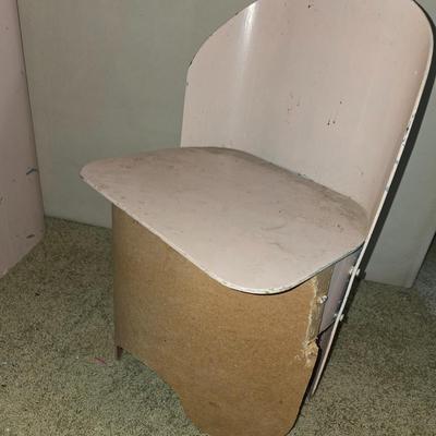 Vintage Child’s Play Desk & Chair – Painted Wood with Primitive Accents