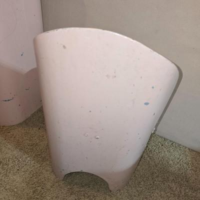 Vintage Child’s Play Desk & Chair – Painted Wood with Primitive Accents