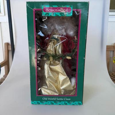 Sale Photo Thumbnail #186: Classic boxed Christmas decor. Old World-style Santa in red and gold robe, perfect for vintage holiday collections