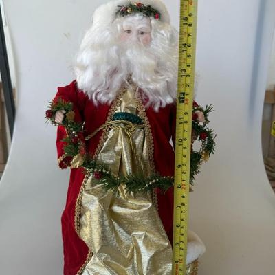 Sale Photo Thumbnail #188: Classic boxed Christmas decor. Old World-style Santa in red and gold robe, perfect for vintage holiday collections