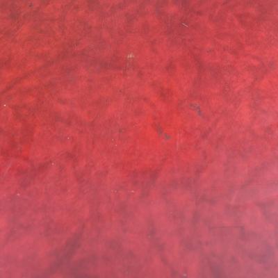 Antique Partner Desk with Red Tooled Leather Top