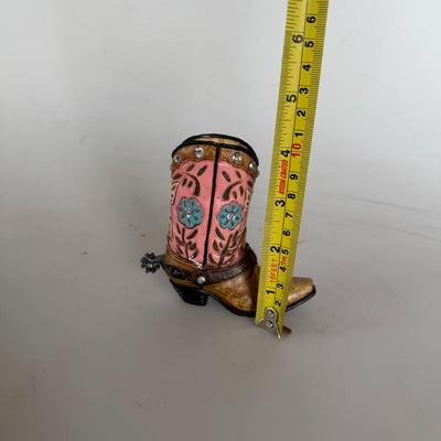 Sale Photo Thumbnail #294: Western Boot Trinket Box (3.5” Tall)