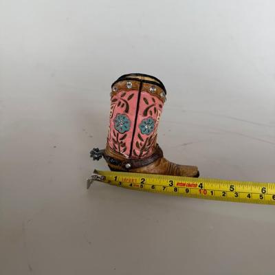 Sale Photo Thumbnail #295: Western Boot Trinket Box (3.5” Tall)