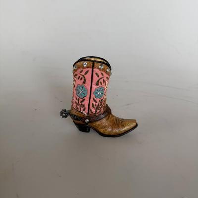 Sale Photo Thumbnail #293: Western Boot Trinket Box (3.5” Tall)
