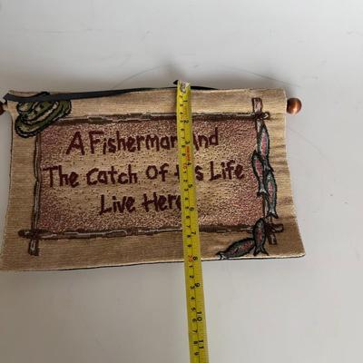 Sale Photo Thumbnail #331: “A Fisherman & The Catch of His Life Live Here” Wall Sign