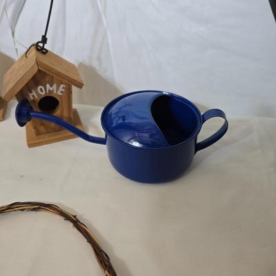 Garden Decor & Accessories Lot – Whirligig, Signs, Apron & More