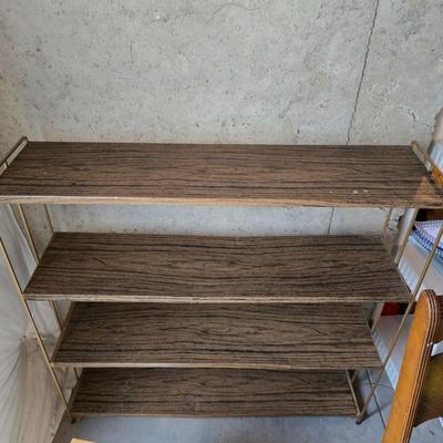 Mid-Century End Table, Vintage Shelf, Chair & Lamp Lot