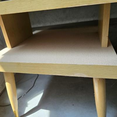 Mid-Century End Table, Vintage Shelf, Chair & Lamp Lot